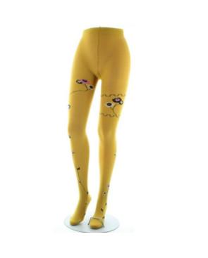 Collant Berthe aux Grands Pieds Ocre Fleuri