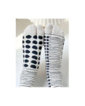 Chaussettes Tabis coton pois et rayures blanches