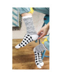 Chaussettes Tabis coton pois et rayures blanches