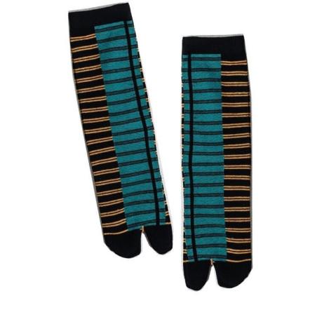 Chaussettes Tabis coton Rayures double ton