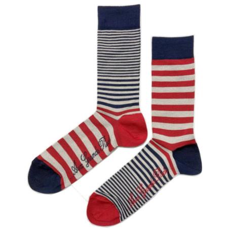 Chaussettes Rayures asymétriques Berthe aux grands Pieds