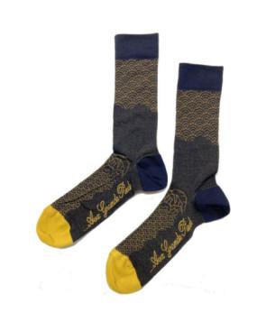 Chaussettes Homme Vagues Stylisée Chic marine