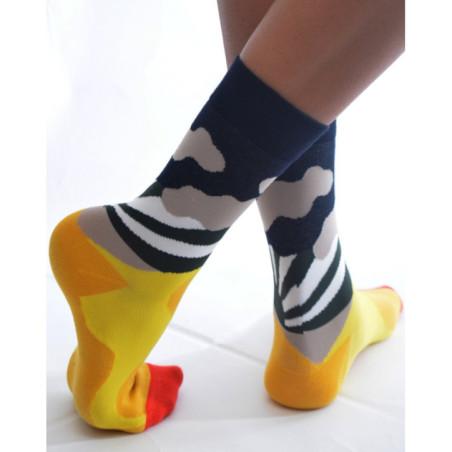 Chaussettes Rayons de soleil abstraits noirs