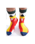 Chaussettes Rayons de soleil abstraits rouges