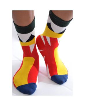 Chaussettes Rayons de soleil abstraits rouges