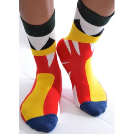 Chaussettes Rayons de soleil abstraits rouges