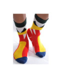 Chaussettes Rayons de soleil abstraits rouges