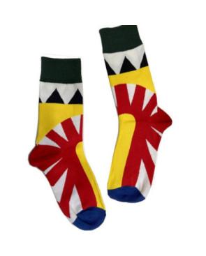  Chaussettes Rayons de soleil abstraits rouges