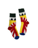 Chaussettes Rayons de soleil abstraits rouges