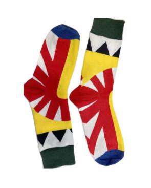  Chaussettes Rayons de soleil abstraits rouges