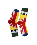 Chaussettes Rayons de soleil abstraits rouges