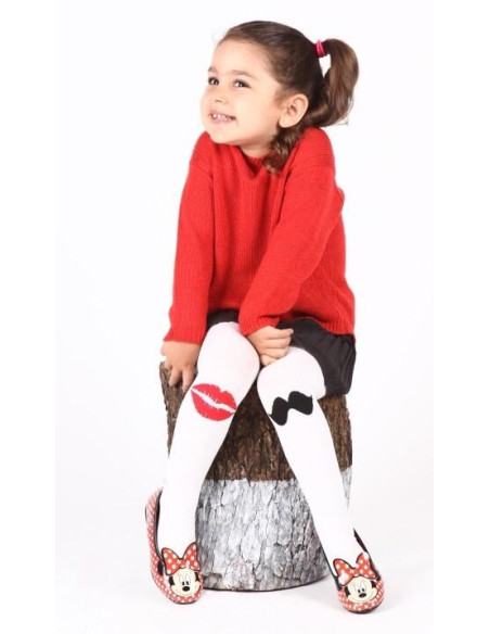 Collant enfant rigolo bisoux moustaches