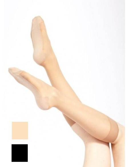 2 paires Mi bas voile semelle coton