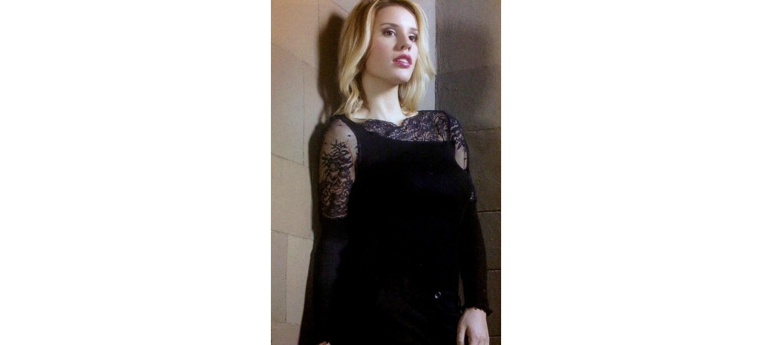 Chemise  laine et soie dentelle asymétrique Moretta