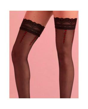 Bas JArretière Fiore JUDY 4090 noir