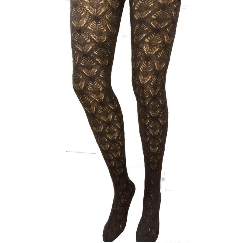 Collant laine Dentelle Losange Trasparenze