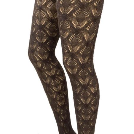 Collant laine Dentelle Losange Trasparenze