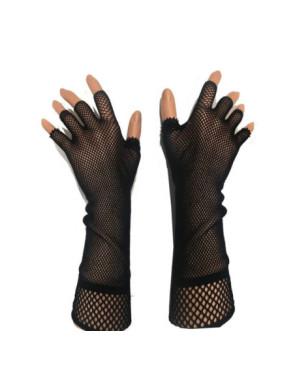  Mitaines-Resille-noire-fines-Longues