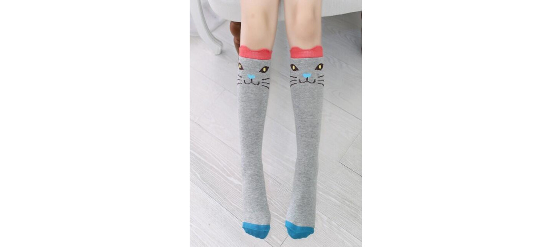 Chaussettes Chaton Gris rigolo détail