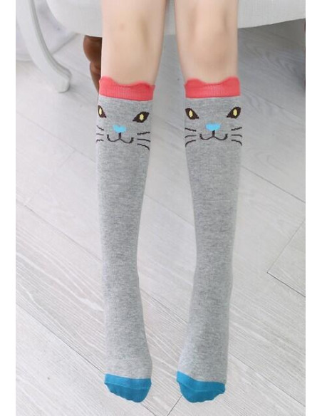 Chaussettes Chaton Gris rigolo détail