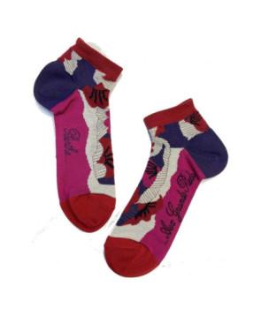 Socquettes Fil D'ecosse Berthe aux Grands Pieds Kimono Fleuri