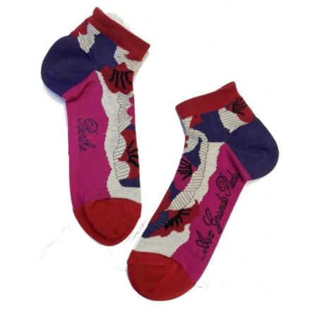 Socquettes Fil D'ecosse Berthe aux Grands Pieds Kimono Fleuri
