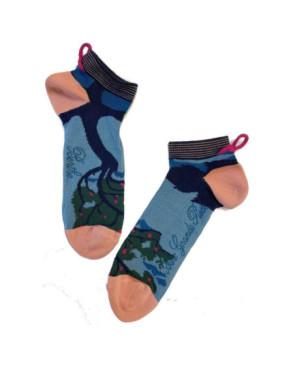 Socquette fil d'ecosse Berthe aux grands Pieds Arbres et reflefrs chic