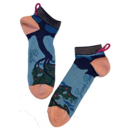 Socquette fil d'ecosse Berthe aux grands Pieds Arbres et reflefrs chic
