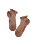 Socquettes  soie rose cotes et Frou Frou Berthe aux grands Pieds
