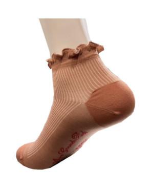 Socquettes  soie rose cotes et Frou Frou Berthe aux grands Pieds