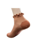 Socquettes  soie rose cotes et Frou Frou Berthe aux grands Pieds