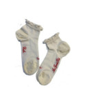 Socquettes  soie ivoire cotes et Frou Frou Berthe aux grands Pieds