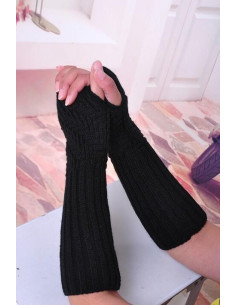 Mitaines en laine torsadées