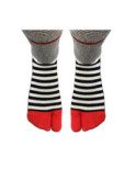 Chaussettes Japonaises Rayures Mariniere BErthe aux grands Pieds