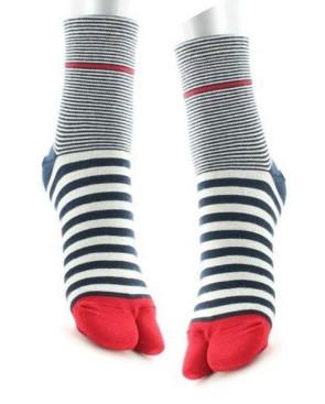 Chaussettes Japonaises Rayures Mariniere BErthe aux grands Pieds