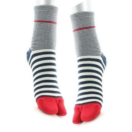 Chaussettes Japonaises Rayures Mariniere BErthe aux grands Pieds