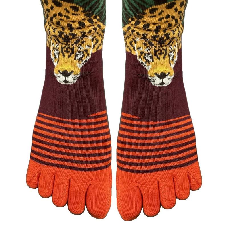 Chaussettes 5 doigts Jungle Leopard Berthe aux grands Pieds