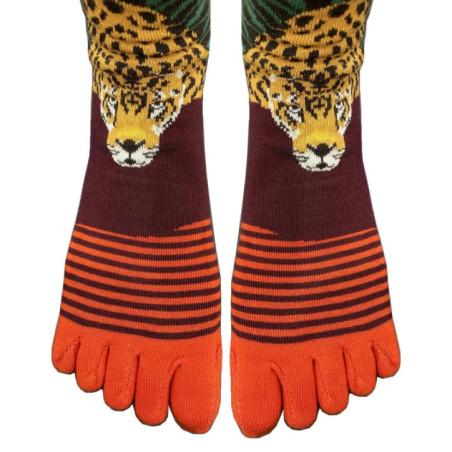 Chaussettes 5 doigts Jungle Léopard Berthe aux grands Pieds détail doigts