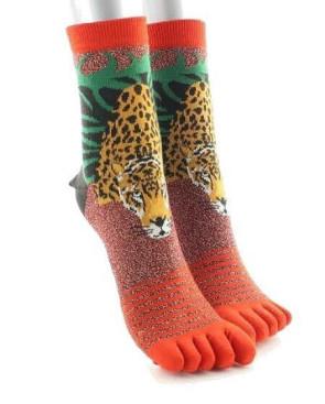 Chaussettes 5 doigts Jungle Leopard Berthe aux grands Pieds