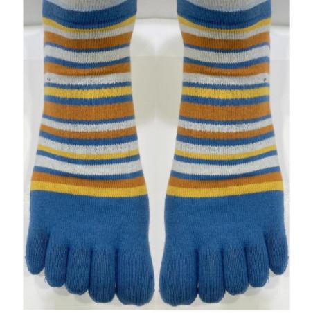 chaussettes-5-doigts-multi-rayures-bleu-coton-les-petits-caprices-pieds