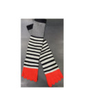 Chaussettes 5 doigts multi rayures noires grises