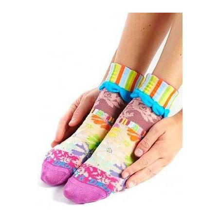 chaussettes-revers-dub-et-drino-coton-drin607-attractif-patchwork-fleuri-à-plat