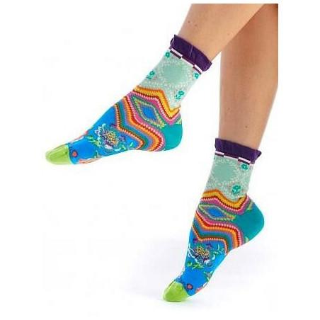 chaussette-dub-et-drino-drin610-aesthetic-turquoise-fleuri