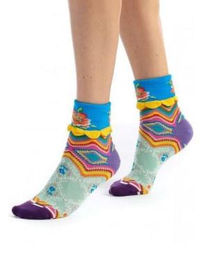 chaussette-revers-dub-et-drino-drin611-aesthetic-turquoise-fleuri