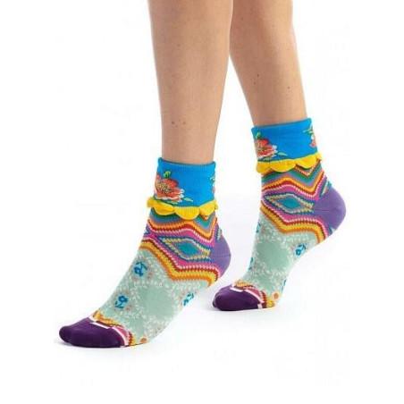 chaussette-revers-dub-et-drino-drin611-aesthetic-turquoise-fleuri