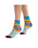 Chaussettes Revers Dub et Drino Aesthetic turquoise Fleuri