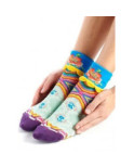 Chaussettes Revers Dub et Drino Aesthetic turquoise Fleuri