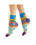 Chaussettes Revers Dub et Drino Aesthetic turquoise Fleuri