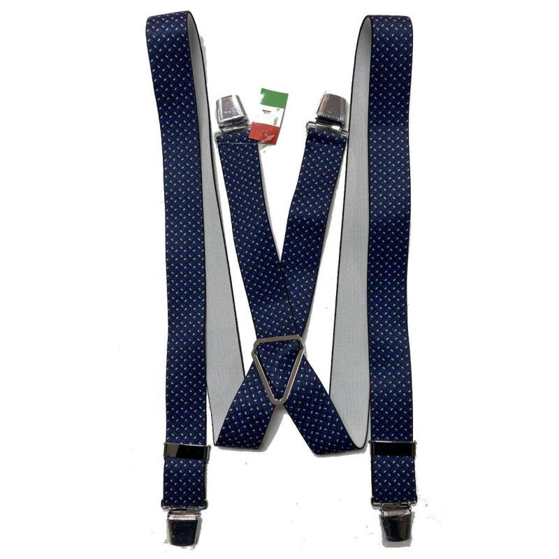 Bretelles 4 pinces Homme Marine Chic