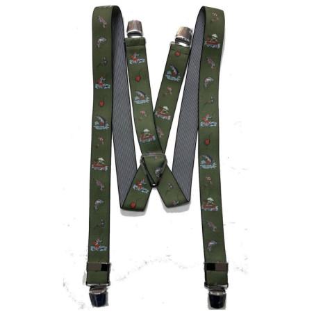 Bretelles Homme 4 pinces fantaisie Peche